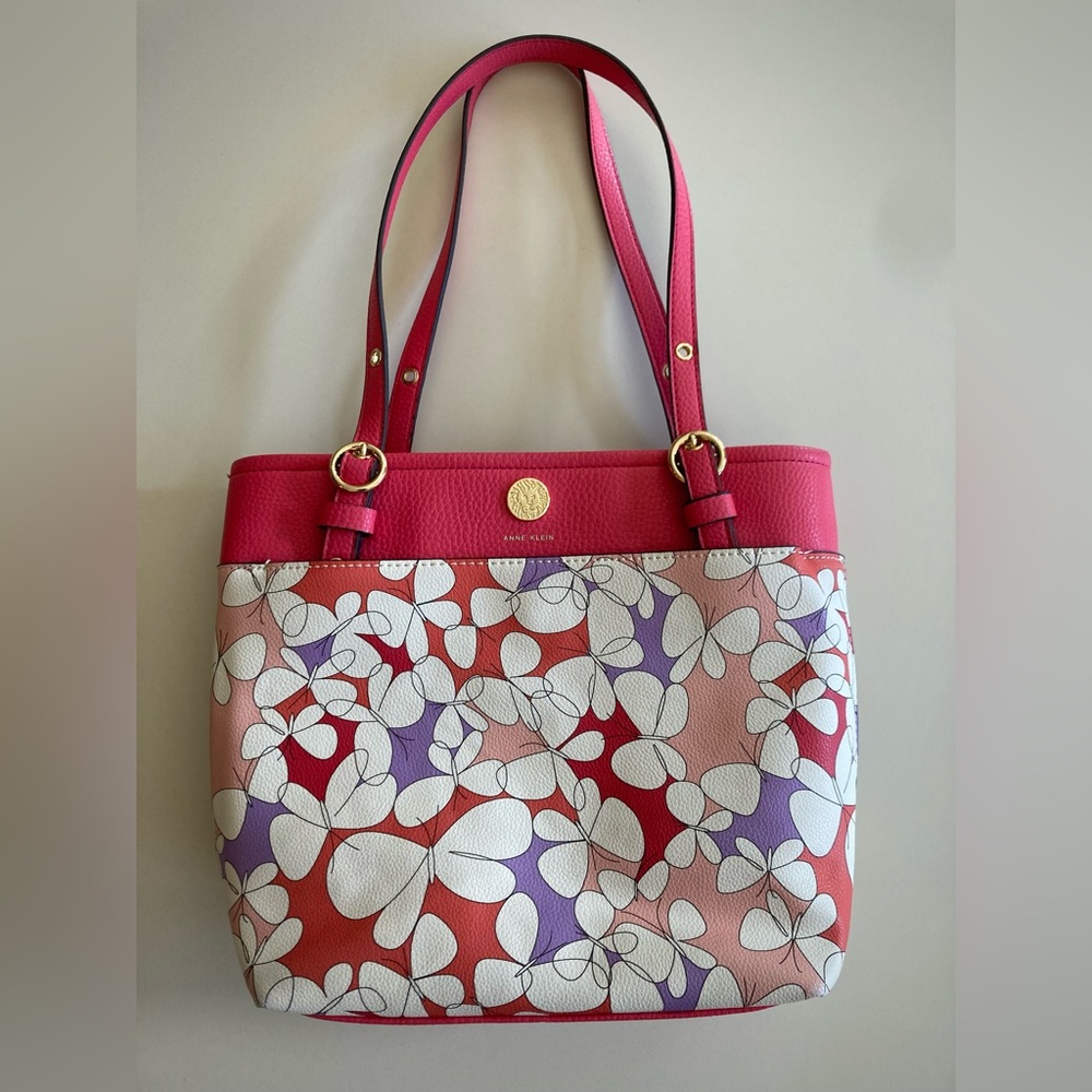 Anne Klein Pink Butterfly Tote